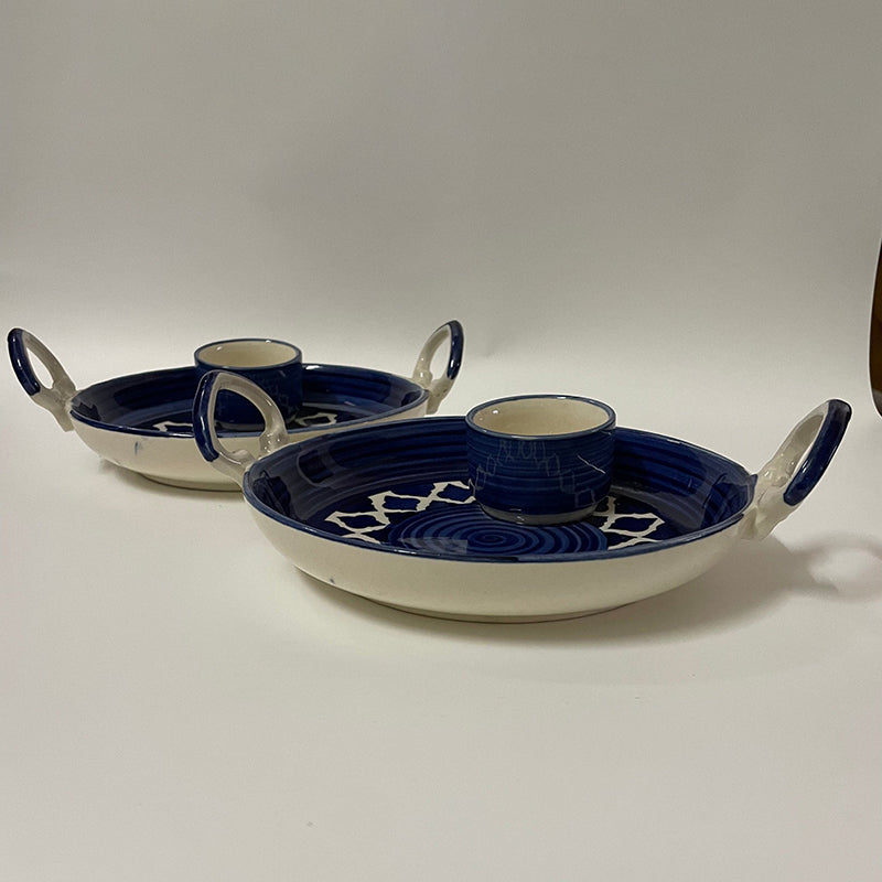 Alkina Ceramic Platter Blue - Set of Two media 3