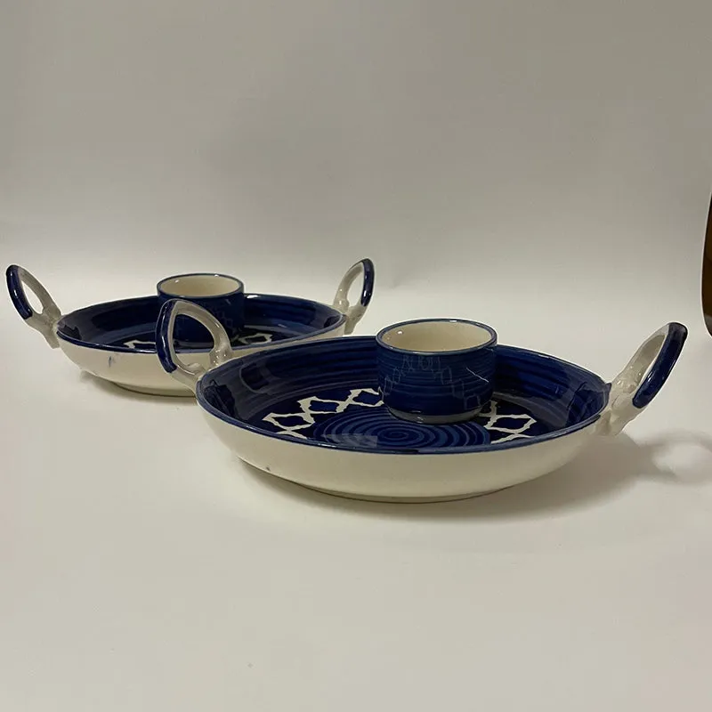 Alkina Ceramic Platter Blue - Set of Two media 3
