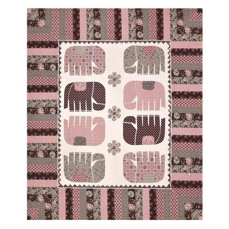 HaathiChhaap Cotton Bedsheet (Pink) - 160 TC media 3