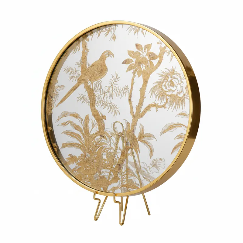 Royal Nest (Wood,Glass) Serving Tray - Set of Two media 5