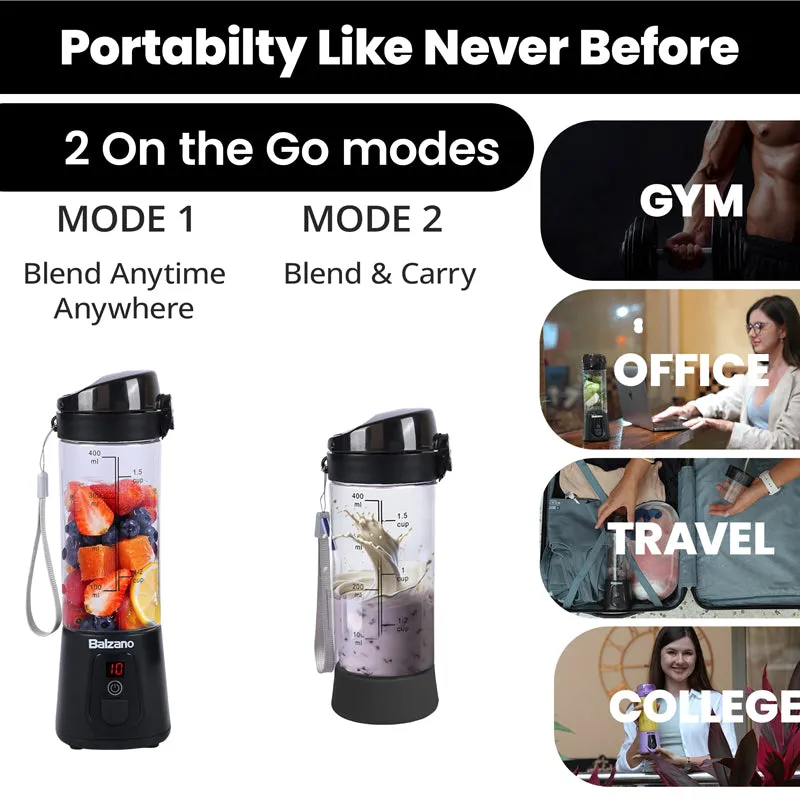 Balzano Wireless Travel Blender - Black media 4