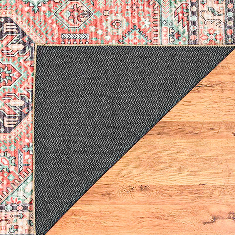 Noah Ethnic Polyester Carpet - Red media 7