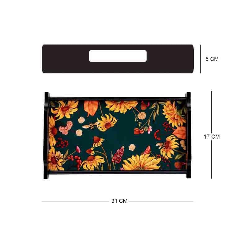 Floral Bliss Green Wooden Trays media 5