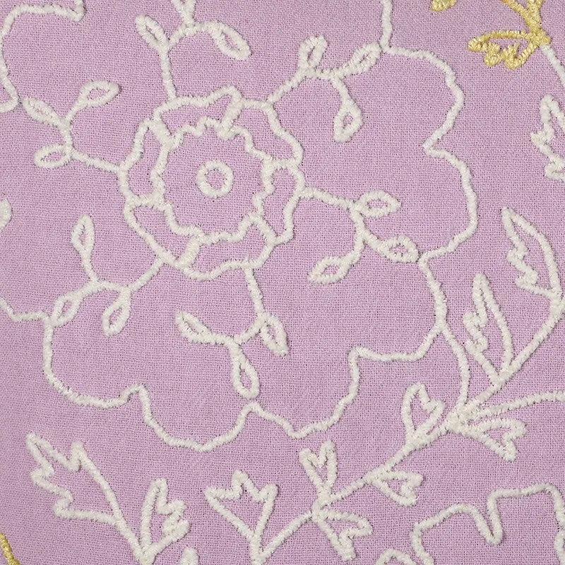 Blossom Charm Cotton Cushion Cover (Pink) - Set of Two media 5