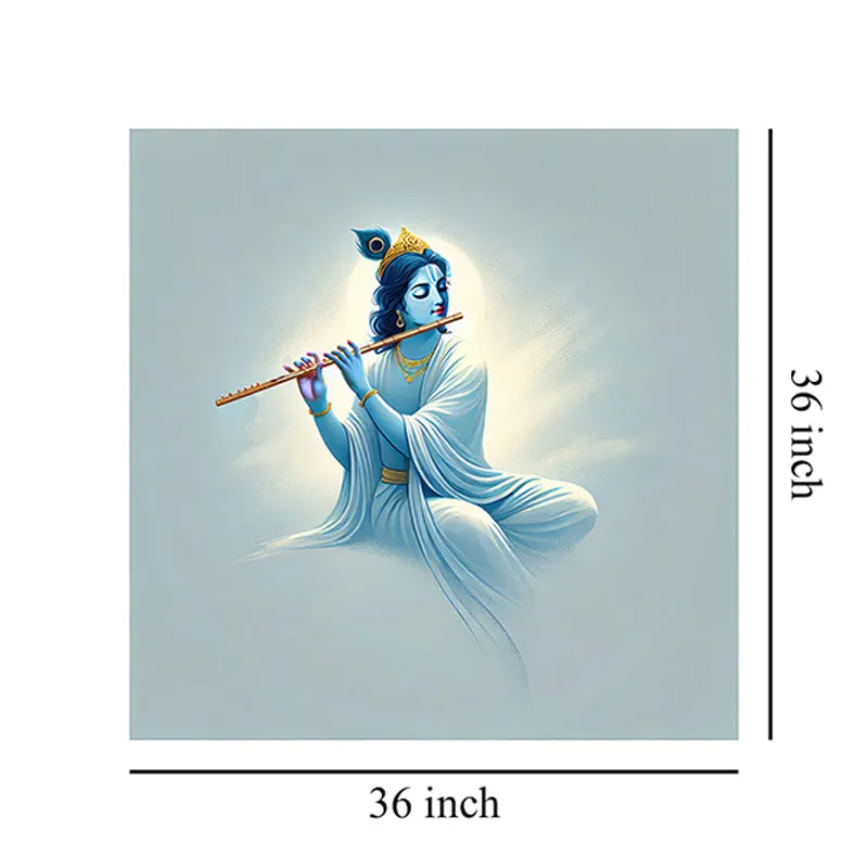 Shyamala Krishna Wall Painting media 7