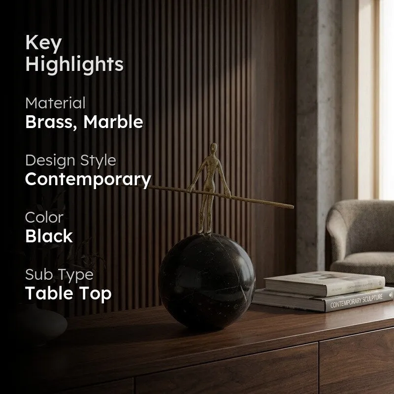 Virelle Muse Brass & Marble Showpiece media 2