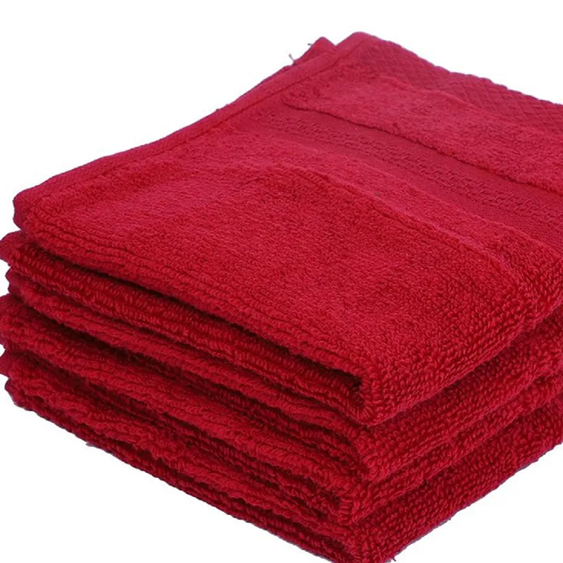 Nuage Cotton Hand & Face Towel (Red, Grey & Blue) - Set Of Twelve media 6
