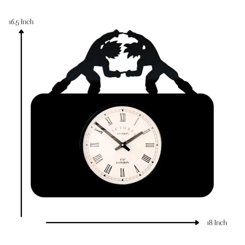 Beatwave Steel Analog Wall Clock - Black media 7