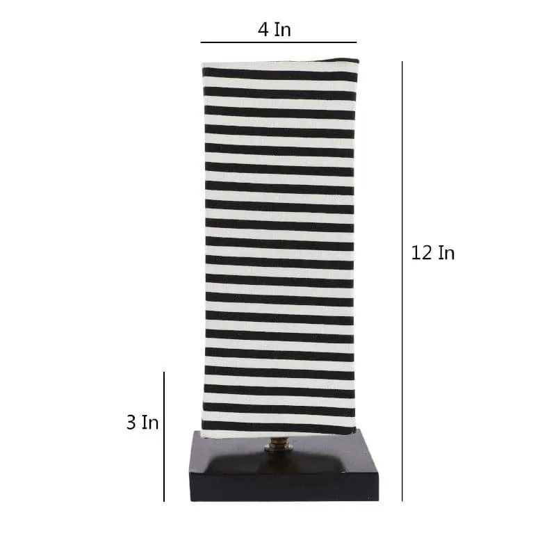 Zebro Ingram Fabric Table Lamp - White,Black media 5