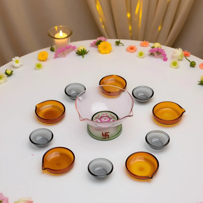 DeepVeda Elegant Handmade Diya - 11 Piece Set media 3