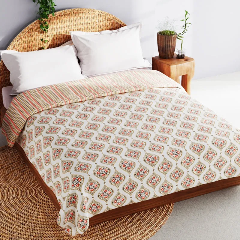 Maahitha Ethnic Reversible Cotton Dohar  - 150 GSM media 4