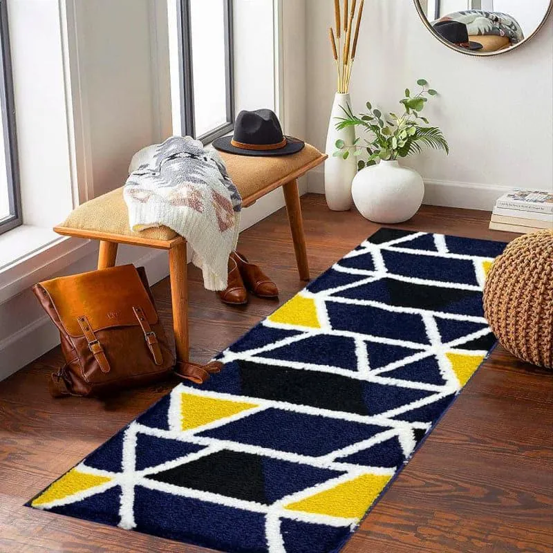 Luxe Comfy Micro Fiber Runner Rug - Blue media 1