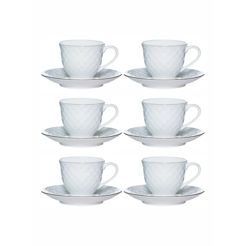 Aleva Cup & Saucer Set (170 ML) - Twelve Piece Set media 4
