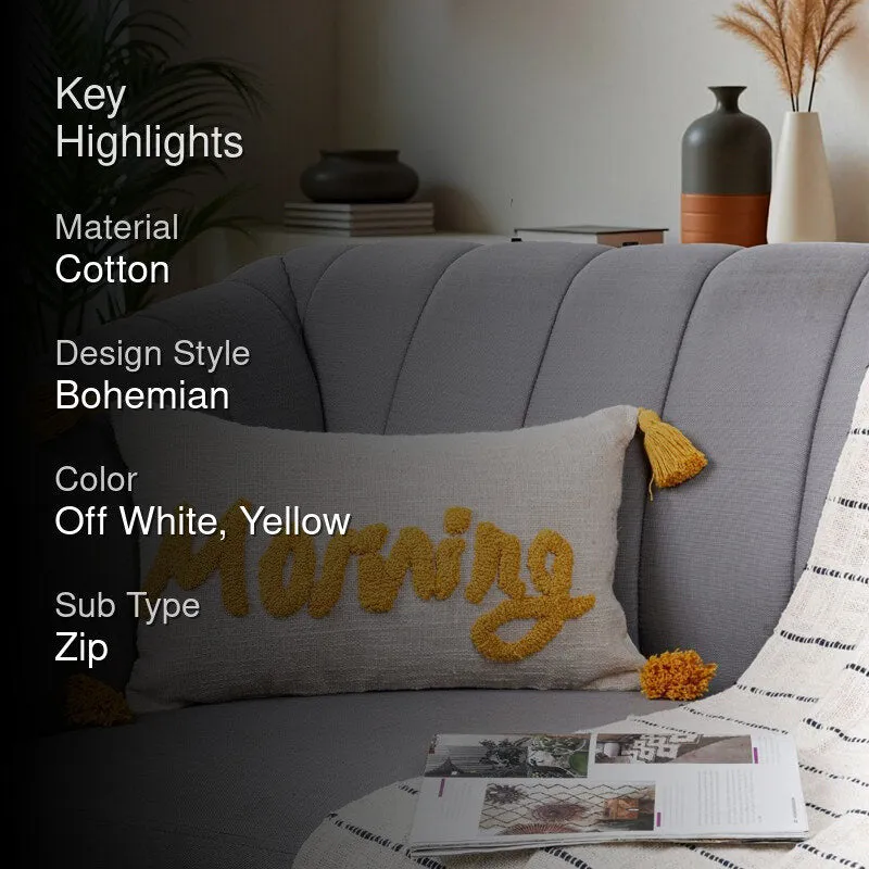 Golden Dawn Tufted Cushion Cover media 2
