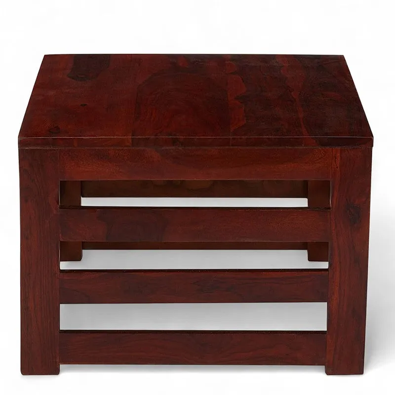 Pervon Sheesham Wooden Center Table - Deep Brown media 3
