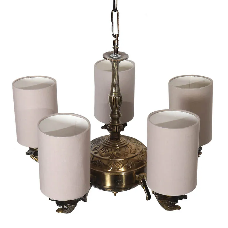 Kiaro Cylindrical Golden Antique Ceiling Lamp media 3