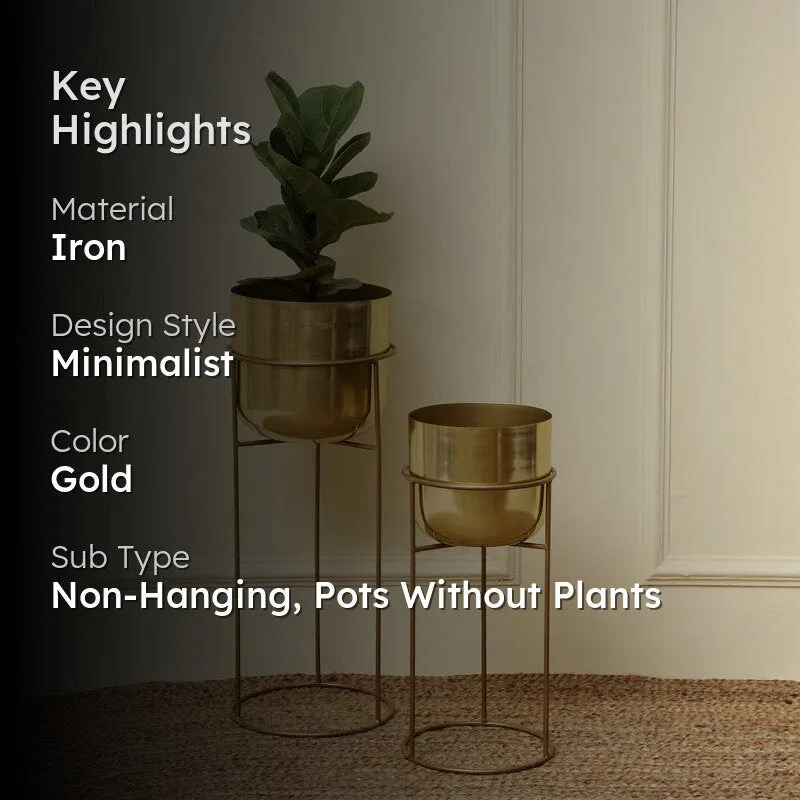 Milara Allure Planter (Gold) - Set Of Two media 2
