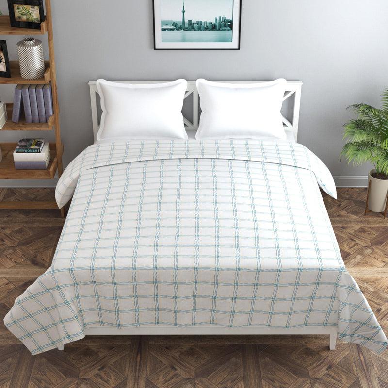 Trellis Tranquility
 Cotton Duvet Cover (Green & White) - 210 TC media 3