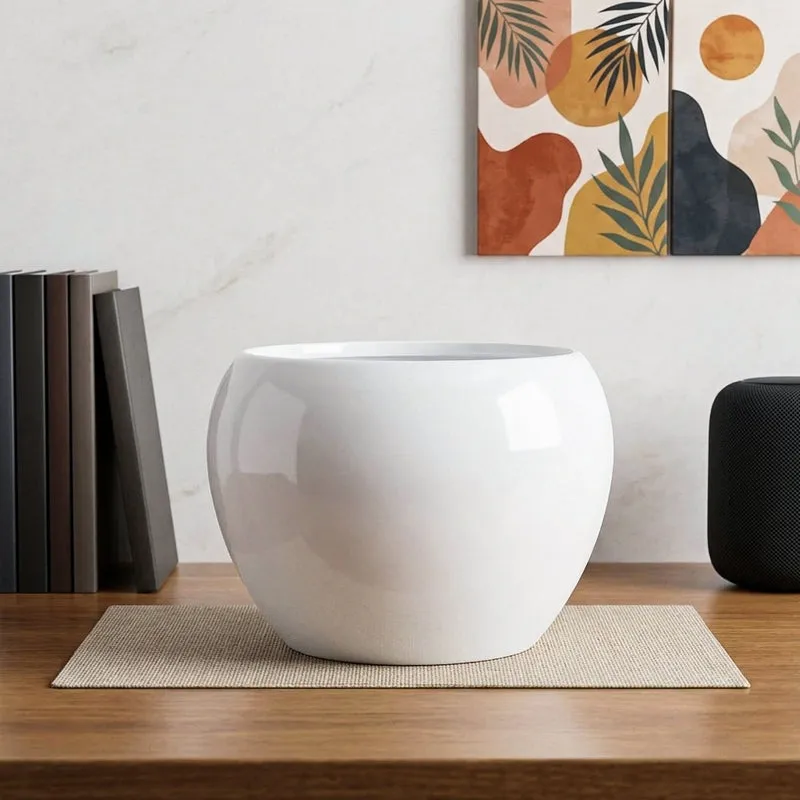 Whimsical White Planters - Set Of Two media 1