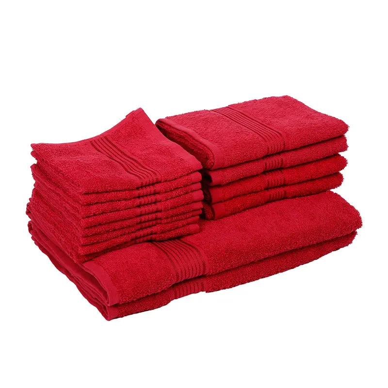 Comfora Towel Set (Red) - Fourteen Piece Set media 4