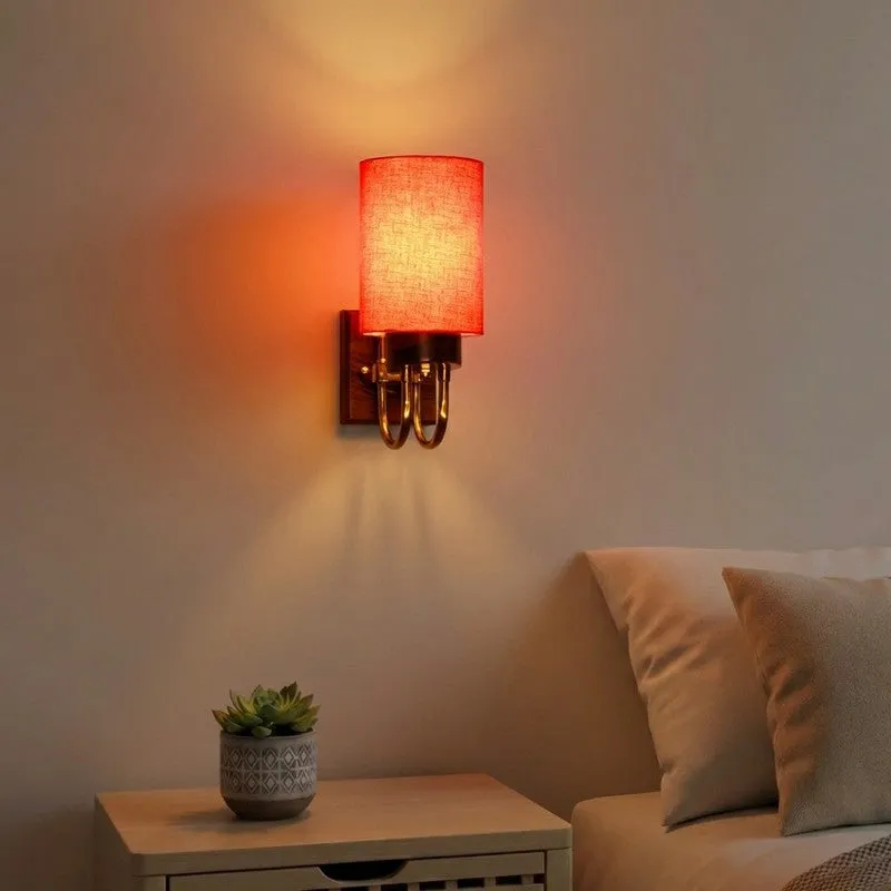 Gilded Arch Cotton Wall Lamp - Orange media 1