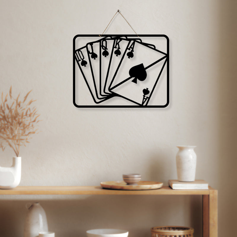 Spade Deck Of Cards Iron Wall Accent
