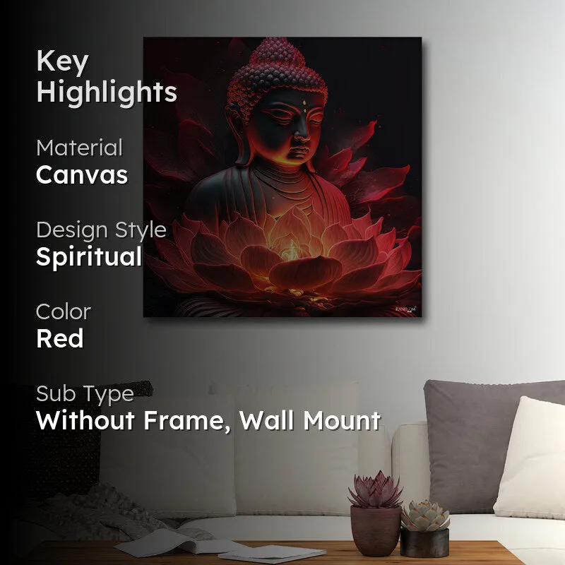 Buddha Glow Wall Painting media 2