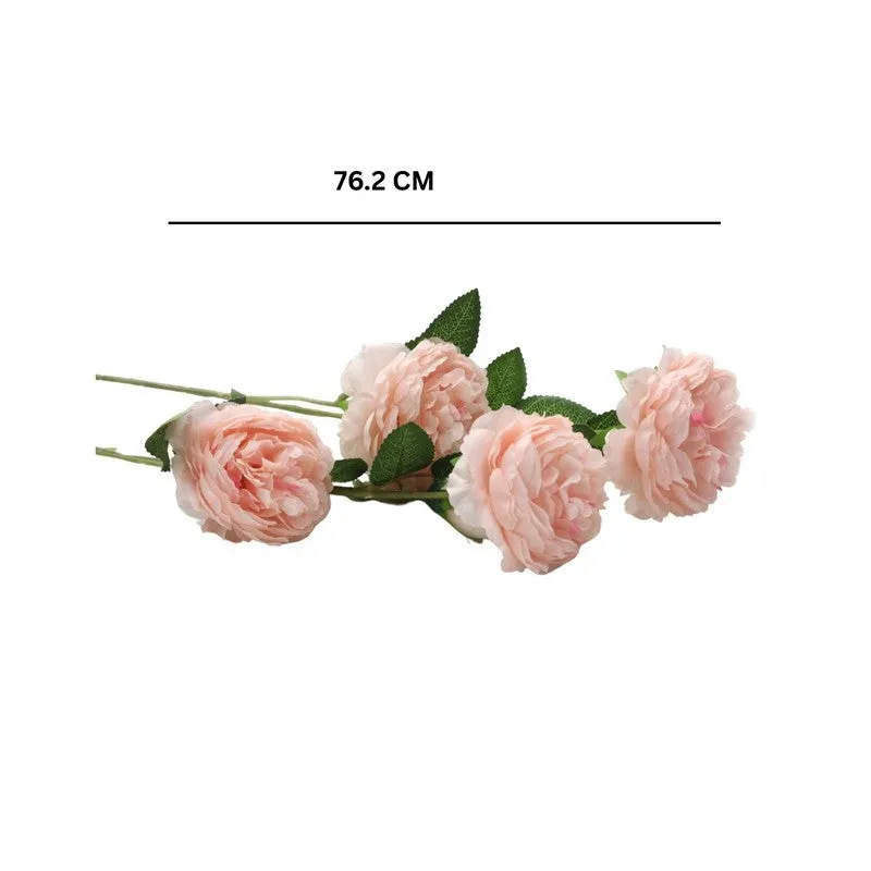 Lifelike Artificial Rose Flower With Natural Touch (Pink) - Set of Three media 5