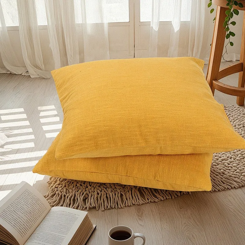 Premium Cushion Cover Yellow - Set Of Two media 1