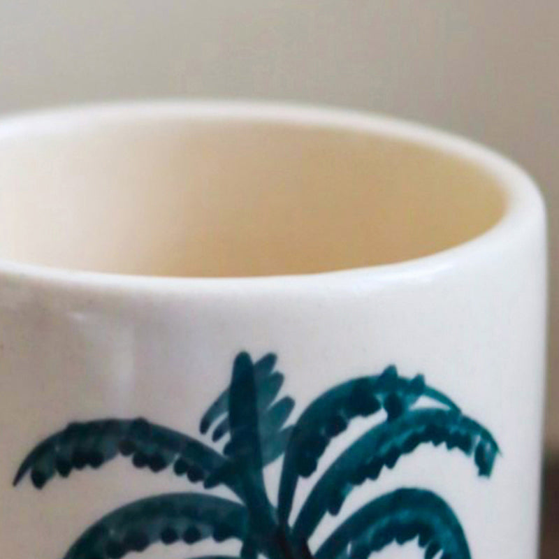 Amerigo Palm Ceramic Toothbrush Holder media 5