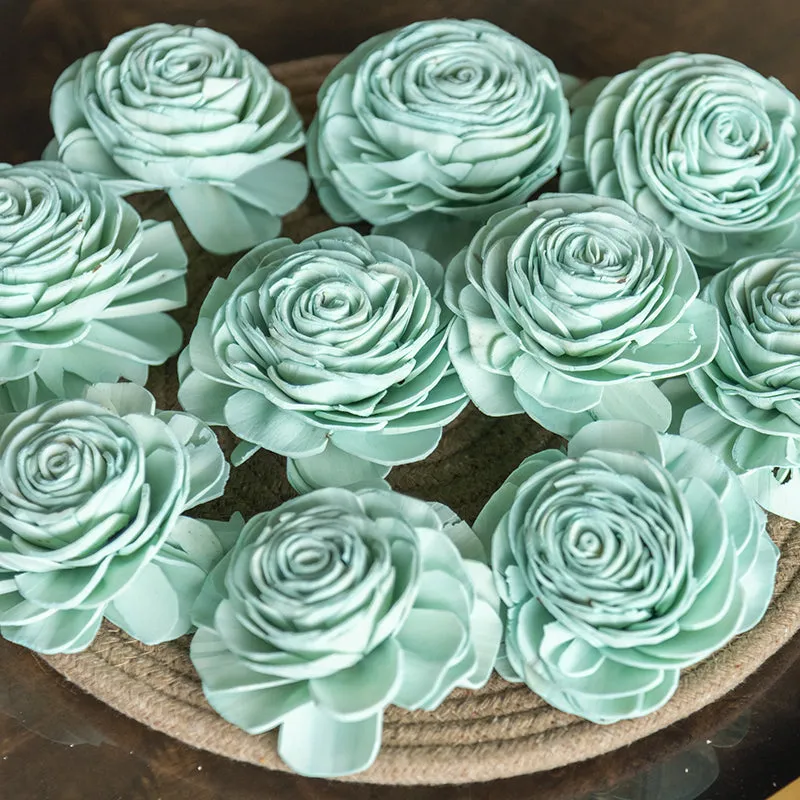 Bleu Petal Sola Wood Flower - Set Of TTen media 1