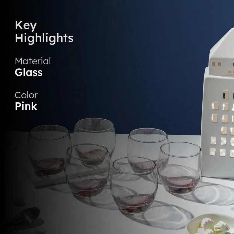 Luminarc Salto Whiskey Glass (320 mL/Pink) - Set Of Six media 2