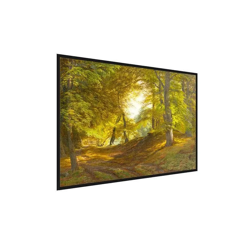 The Woods By Castle Canvas Wall Painting - Black Frame media 3
