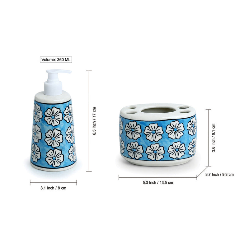 Oceo Flora Handpainted Bathroom Set - Two Piece Set media 7