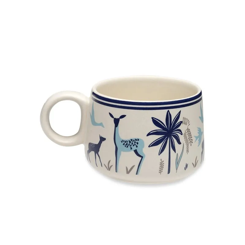 Elegant Stoneware Tea Cup (150 mL Each) -  Set of Six media 3