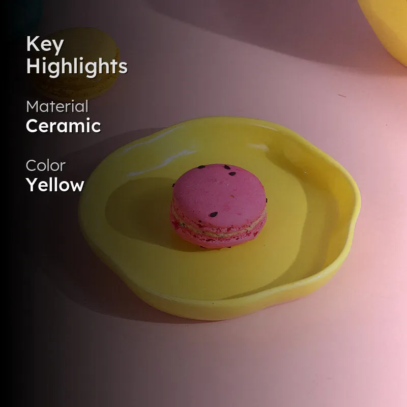 Fiorella Ceramic Quarter Plate - Yellow media 2