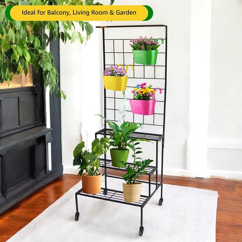 Graziana Tiered Planter Stand - Black media 6