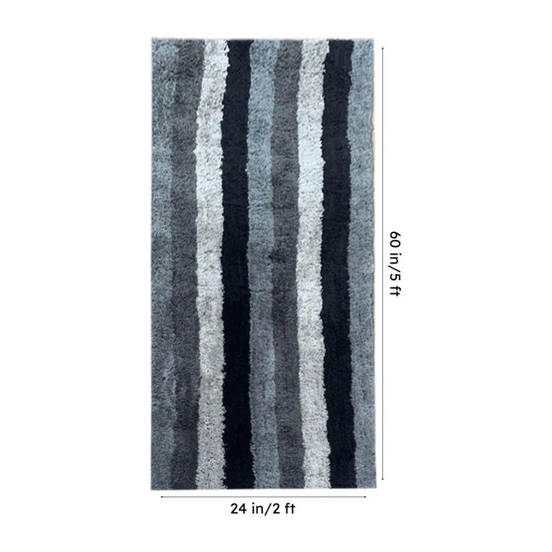 Jericho Luxe Micro Fiber Runner Rug - Grey, Black media 8