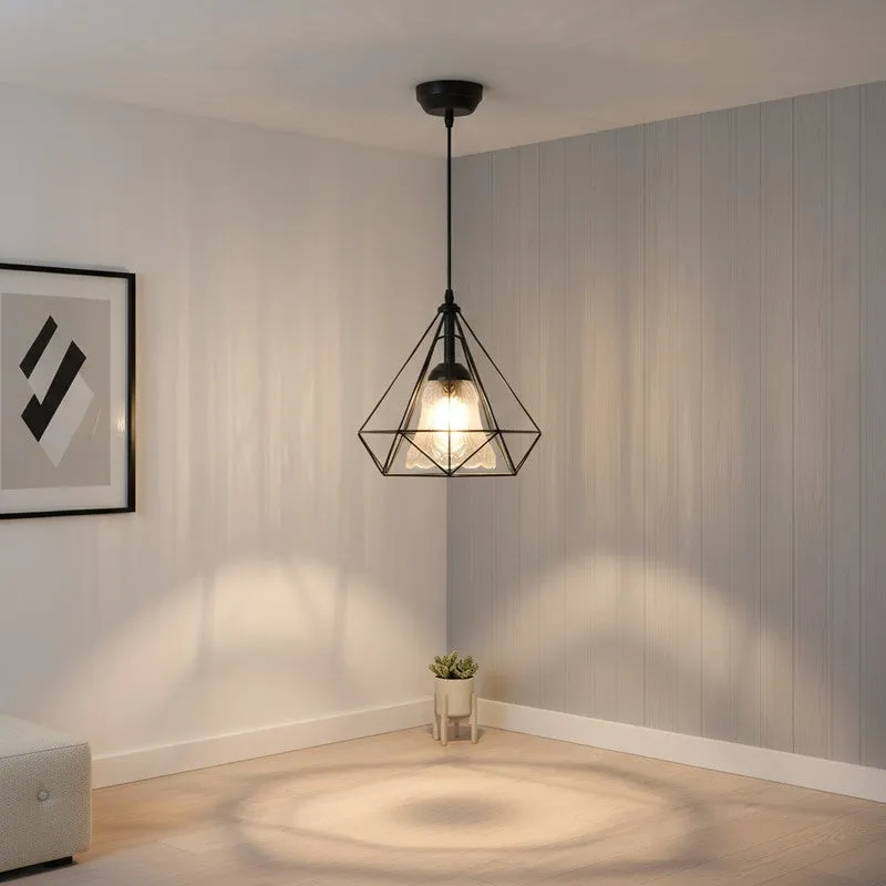 Geometric Glow Glass Ceiling Lamp media 1