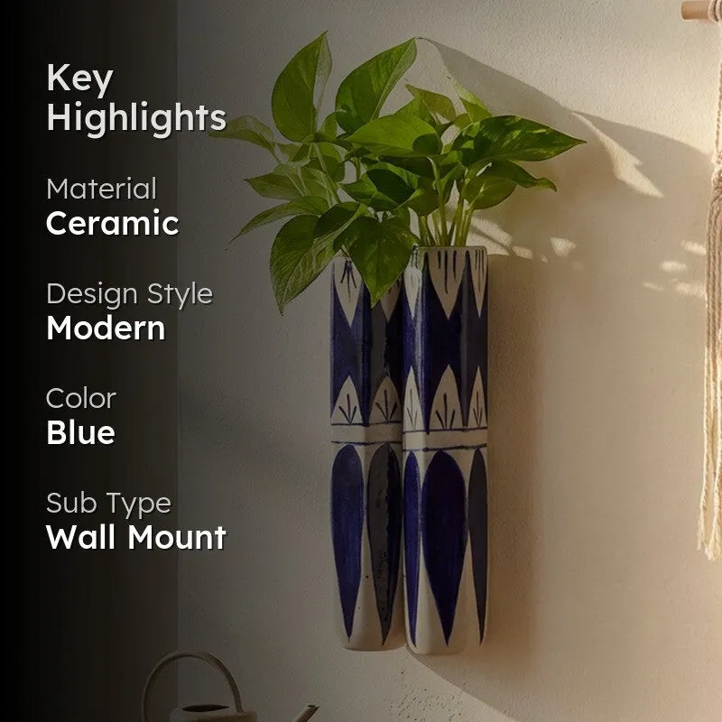 Brevion Pots & Planters (Blue) - Set Of Two media 2