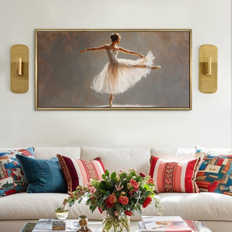 Winged Balance Canvas Wall Painting With Frame