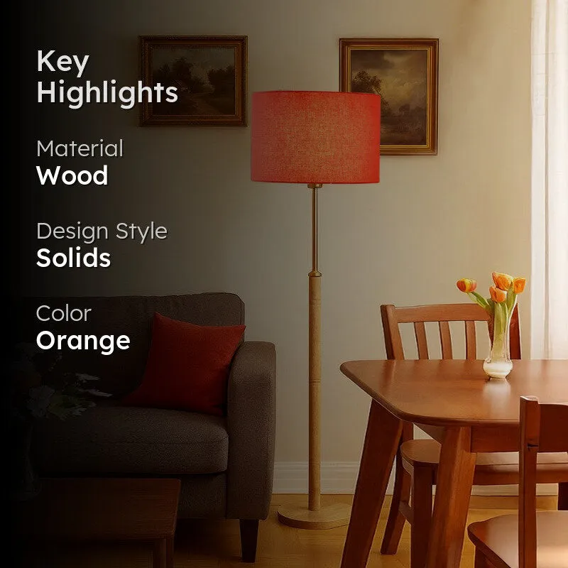 Twilight Wooden Floor Lamp - Orange media 2