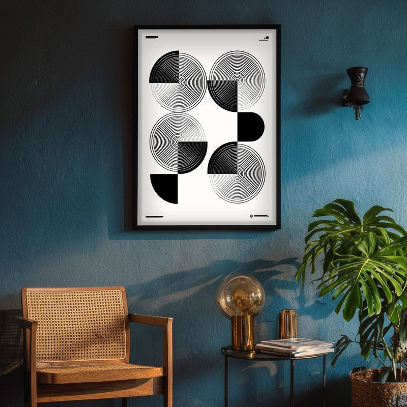 Circle Noir Framed Minimalistic Canvas Wall Painting media 4