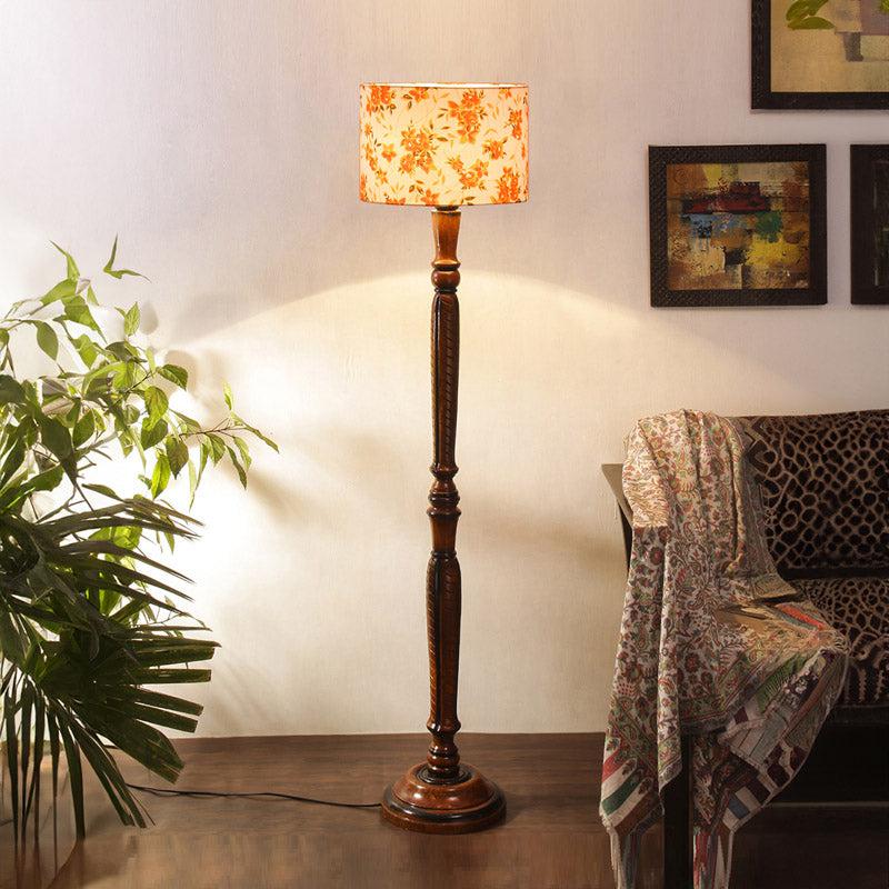 Ibis Biya Vintage Wooden Floor Lamp