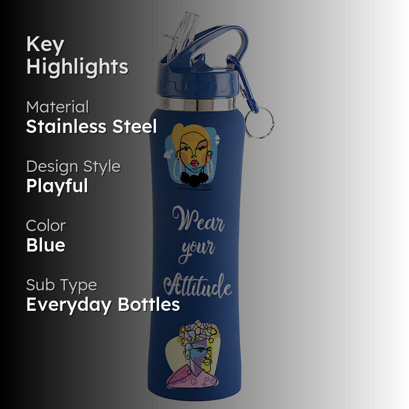 Wear Your Attitude Sipper  Water Bottle - 750 mL media 2