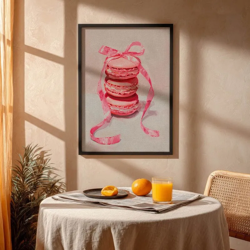 Macaron Magic Archival Canvas Wall Art - Black media 4
