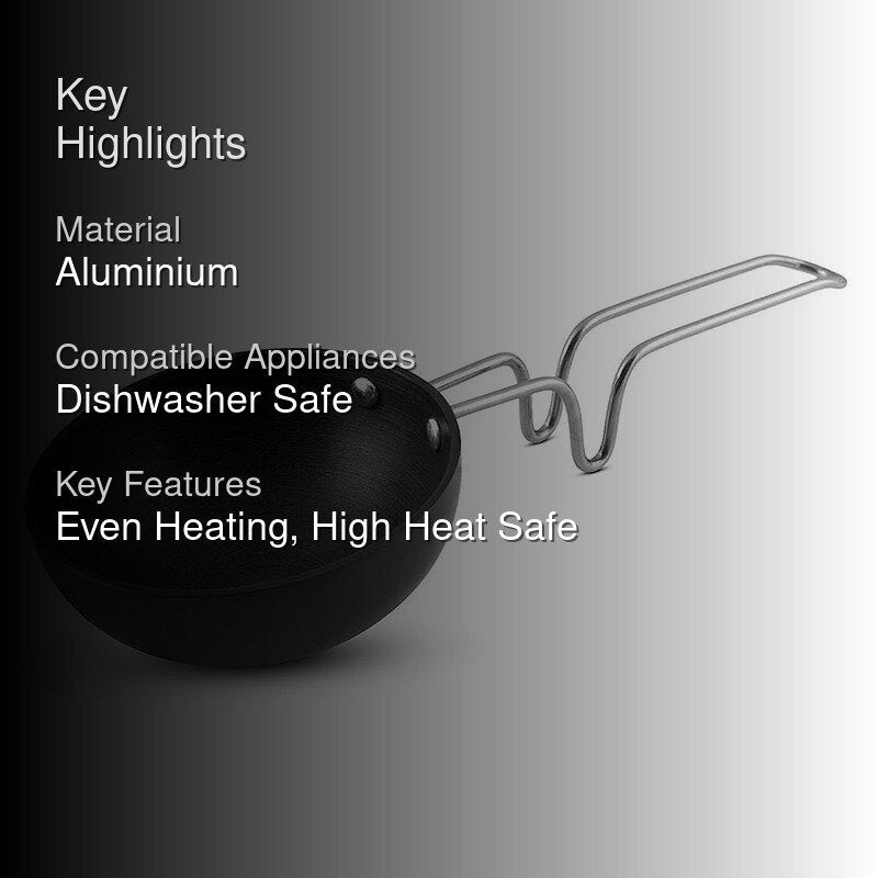 Nirlon Hard Anodized Tadka Pan - 300 ML image 2