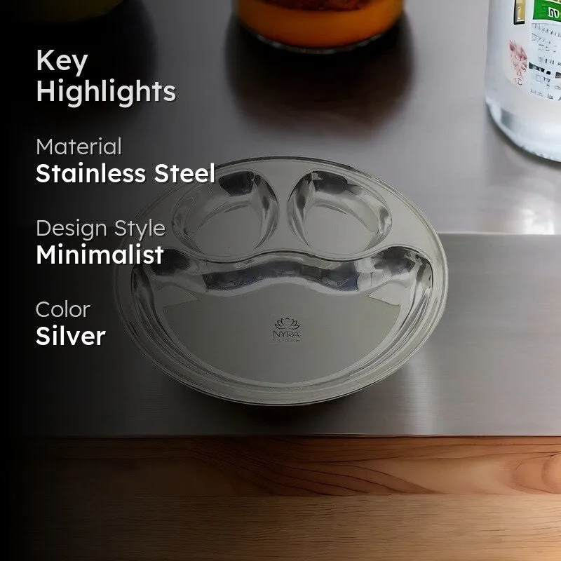 Platira Stainless Steel Dinner Plate media 2