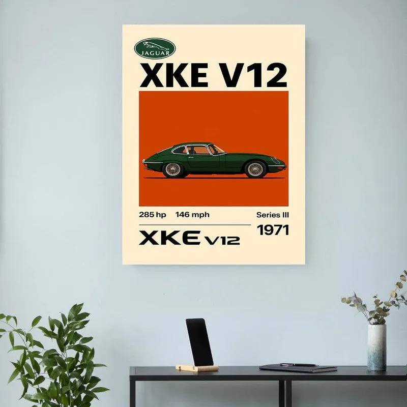 Jaguar XKE V12 Wall Poster media 3