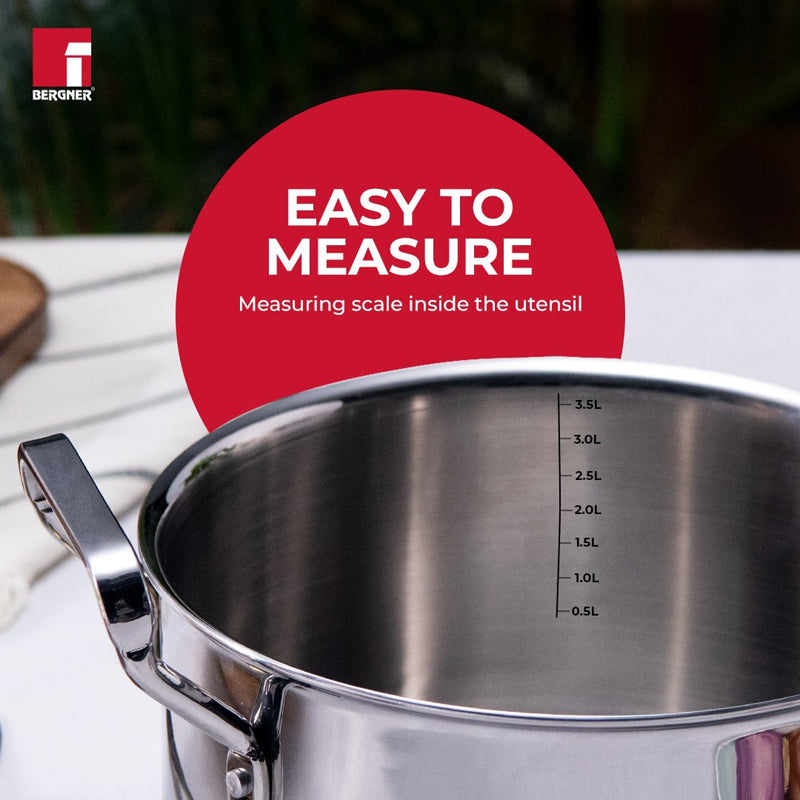 Bergner Induction Safe Cooking Pot With Lid - 7000 mL media 8